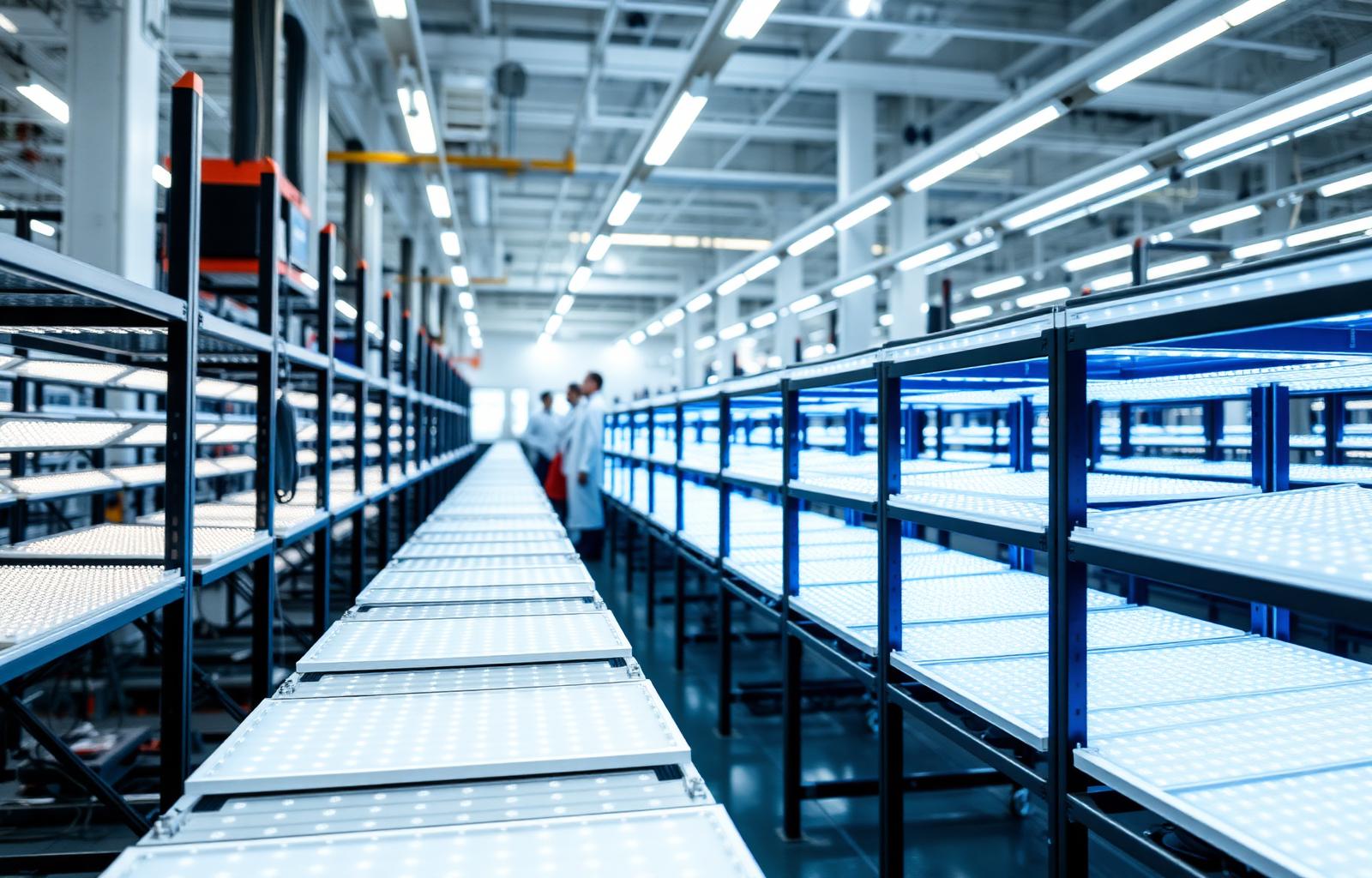 LED panel production and testing line at the Light SGS facility